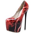 Oasap High Heels Platform Slip-on Lightning Pumps