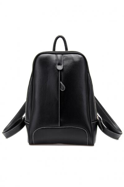 Oasap Casual Fashion Solid Pu School Bag