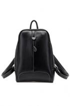 Oasap Casual Fashion Solid Pu School Bag