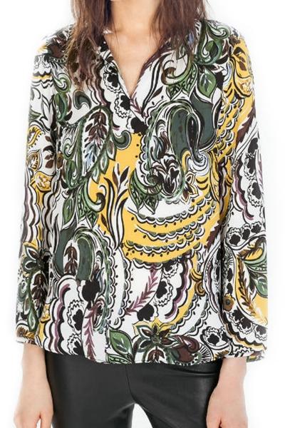 Oasap Paisley Floral Pattern Blouse