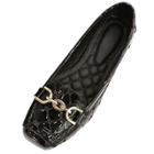 Oasap Square Toe Metal Buckle Decoration Flat Heels Shoes