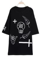 Oasap Loose 3/4 Sleeve Sweatshirt