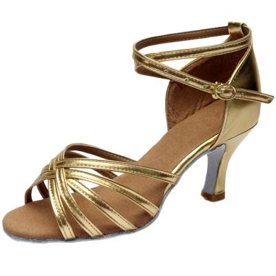 Oasap Fashion Peep Toe Cross Strap Latin Dance Shoes