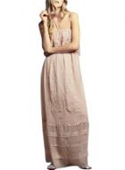 Oasap Women's Summer Solid Halter Strapless Maxi Party Dress