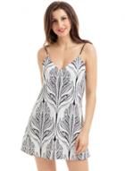 Oasap Spaghetti Strap V Neck Plant Printed Mini Dress