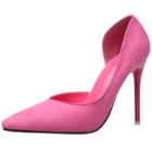 Oasap Pointed Toe Side Cut Out Slip-on Stiletto Pumps
