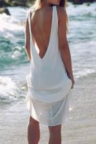 Oasap Open Back Dropped Arm Hole Maxi Beach Dress