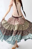 Oasap Sweet Floral Printing Dress With Double Lace-up Waist
