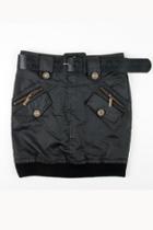 Oasap Army Style Ribbed Hem Skinny Skirt