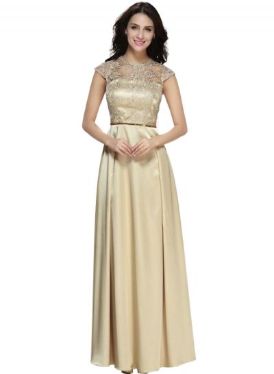 Oasap Women's Elegant Floral Lace Mesh Prom Dress
