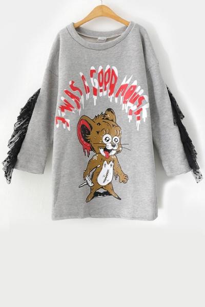 Oasap Cartoon Mouse Sweatshirt