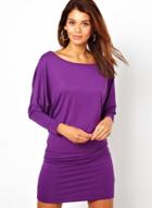 Oasap Women's Fashion Boat Neck Bodycon Dress
