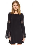 Oasap Women's Contrast Ruffle Flare Sleeve A-line Dress