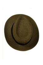 Oasap Wide Brim Plaited Jazz Hat With Strap