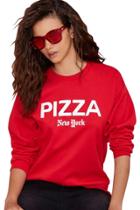 Oasap Pizza Ny Long-sleeve Red Sweatshirt