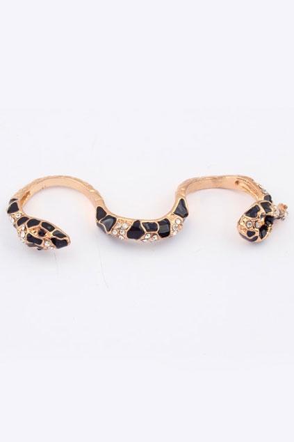 Oasap Snake Shaped Three-shank Ring