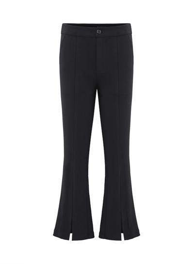 Oasap Black Loose Boot Cut Pants