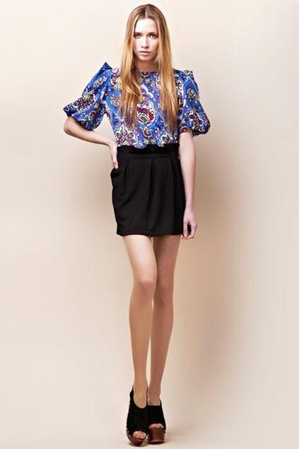 Oasap Vintage Pleated Zipped Skirt