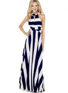 Oasap Multi-tie Striped Sleeveless Maxi Dress