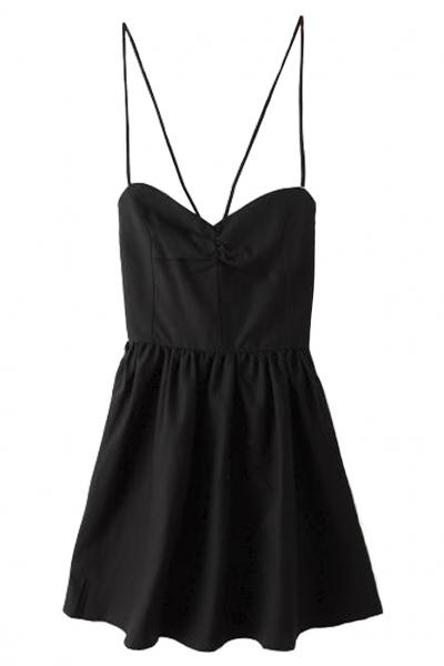 Oasap Spaghetti Straps Backless Cami Dress