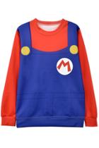 Oasap Favorite Mock Suspender Pattern Sweatshirt