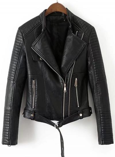 Oasap Pu Slim Fit Motorcycle Jacket