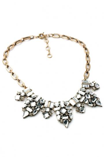 Oasap Fashion Faux Stone Bib Necklace