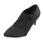 Oasap Side Zipper High Heels Solid Color Pointed Toe Ankle Boots