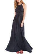 Oasap Women's Sleeveless Back Crisscross Strap High Waist Maxi Evening Dress