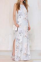Oasap Check The Rhyme Maxi Dress
