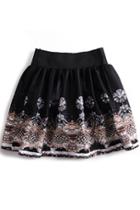 Oasap High Waistline Floral Print Bud Skirt