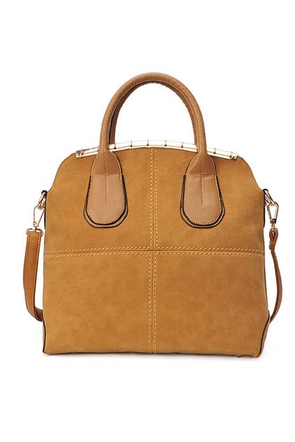 Oasap Exquisite Whole Colored Zipped Shoulder Bag