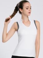 Oasap Women's Dri-fit Gym Yoga Vest With Removable Pad