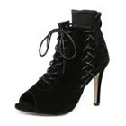Oasap Hollow Out Peep Toe Lace Up Stiletto Gladiator Sansals