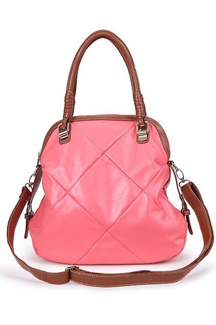 Oasap Chic Oversized Check Shoulder Bag With Contrast Straps