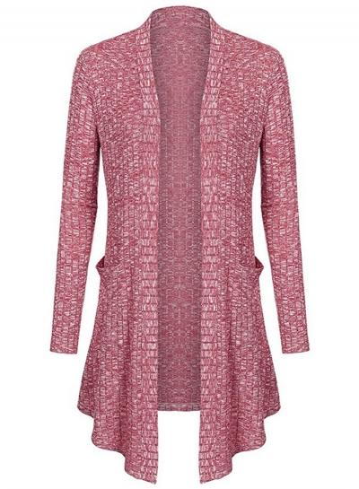 Oasap Fashion Open Front Irregular Knit Cardigan