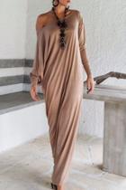 Oasap Fashion Solid Color Maxi Dress