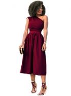 Oasap Fashion Solid Sleeveless One Shoulder Inclined Strap Midi Dress