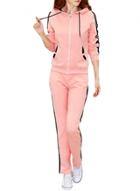 Oasap Women's Casual Two Piece Zipper Hoodie Pants Set Sweatsuit