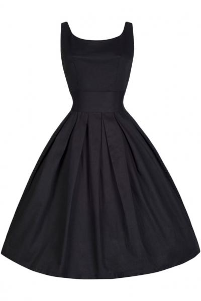 Oasap Elegant Scoop Neck Band Waist Dress