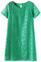 Oasap Highly-recommended Crochet Lace Shift Dress