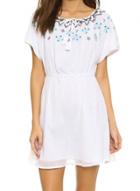Oasap Women's Casual Summer Short Sleeve Elastic Waist Mini Dress