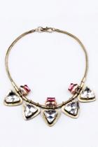 Oasap Triangle Snake Chain Necklace