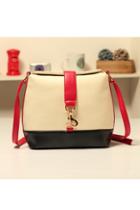 Oasap Hook Buckle Closure Contrast Colored Shoulder Bag