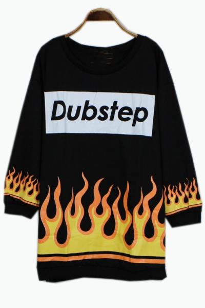Oasap Punk Dubstep Fire Sweatshirt
