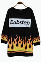 Oasap Punk Dubstep Fire Sweatshirt