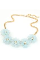 Oasap Bewitching Rosette Faux Stone Necklace