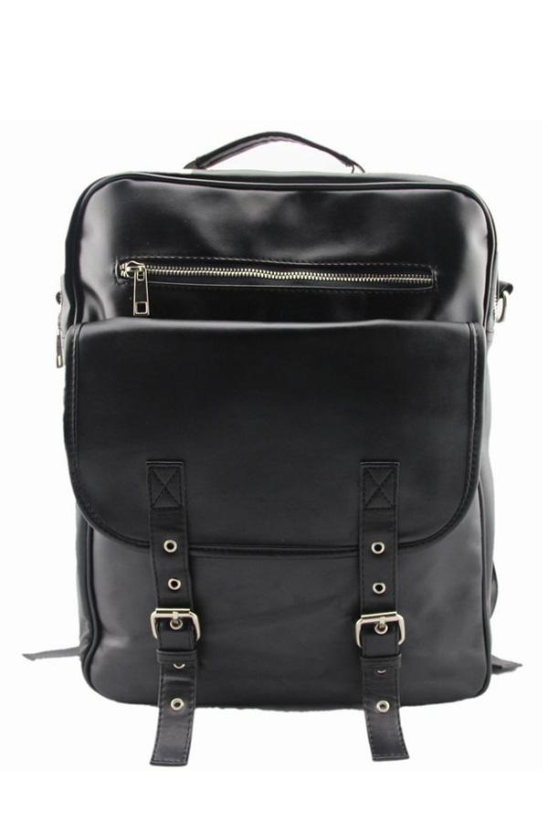 Oasap Rivet Embellished Satchel Bag With Zipped Pouch Pocket