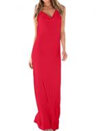 Oasap Women's Fashion Solid Sleeveless V Neck Backless Maxi Dress