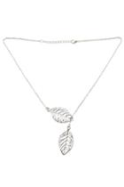 Oasap Hollow Out Leaves Pendent Necklace
